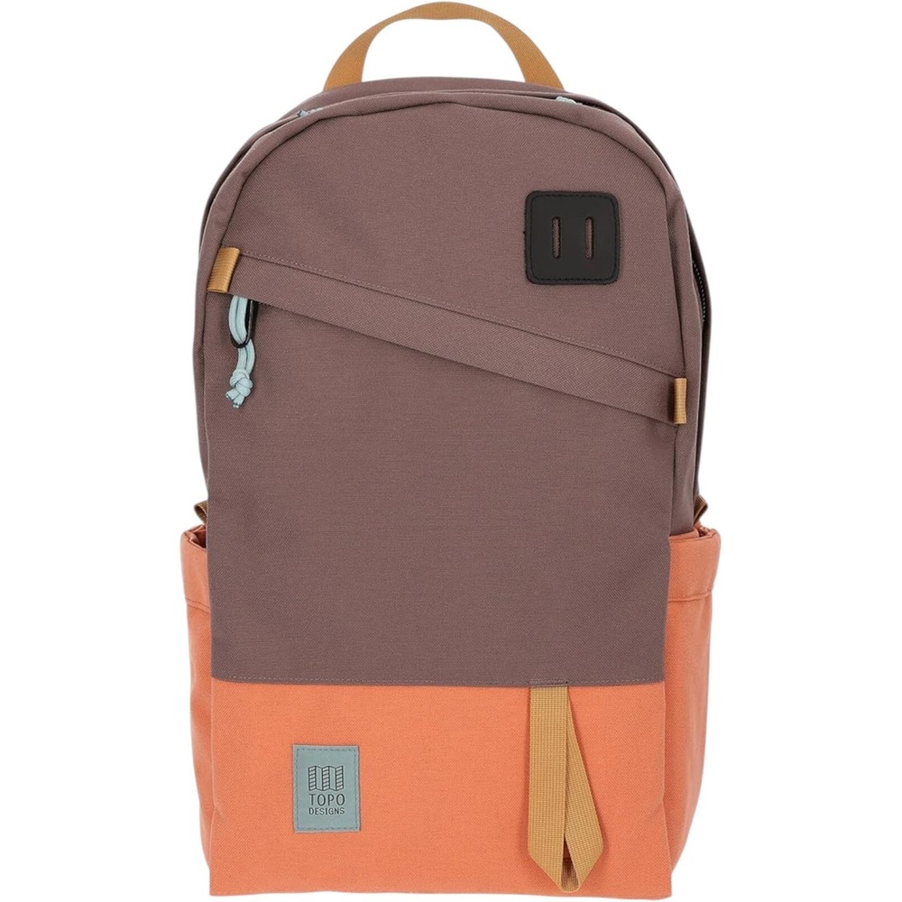 Topo Designs Daypack Classic 20L, Coral/Peppercorn – Water-Resistant Backpack